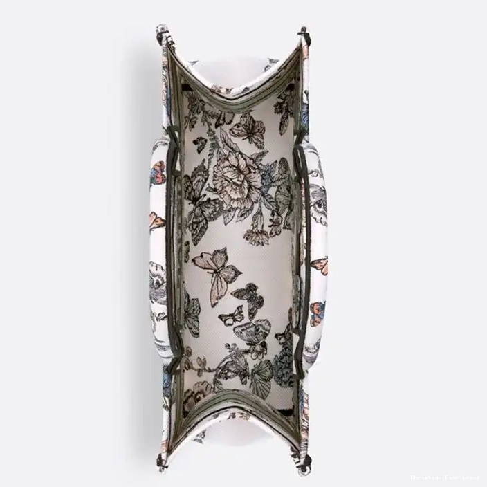 Cheap Tote Mexico Dior Green Jouy White de Canvas Toile Motif Book 0323 Luxury